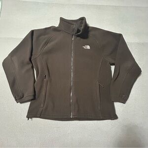 The North Face Brown Fleece Full-zip Jacket w/Zippered Pockets - Men’s Size L